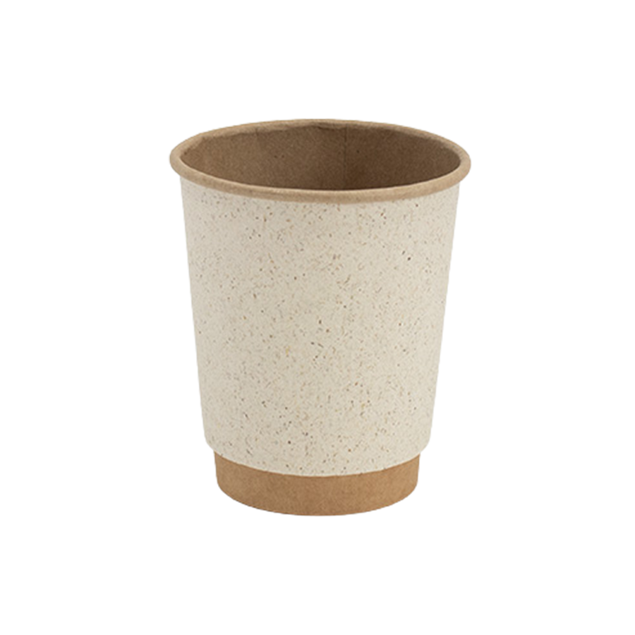 KUBEK PAP. TERMICZNY 250 ML (5510) KRAFT / TRAWA SUP MULTI (H-91) (S-1)